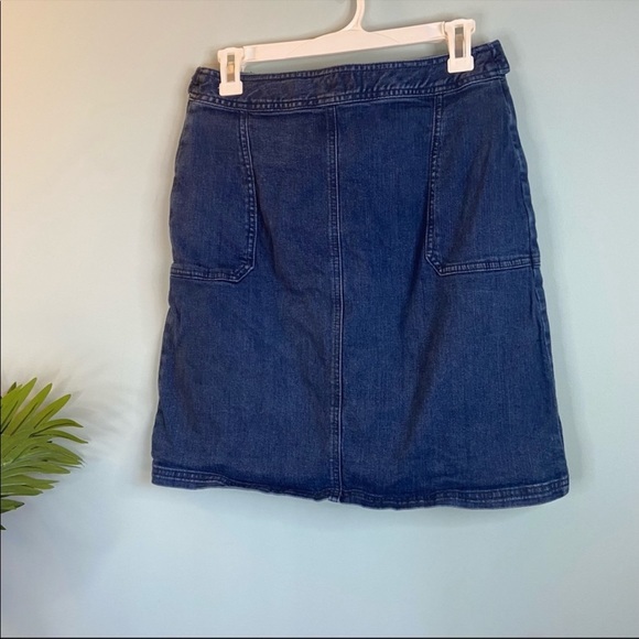 A New Day Button Front Highwaisted Denim Skirt with Tie Waist Belt. - Picture 7 of 7